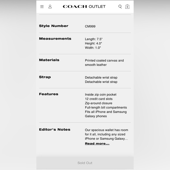 Coach Country Floral Phone Wallet w/ Wrist Strap - Picture 10 of 10